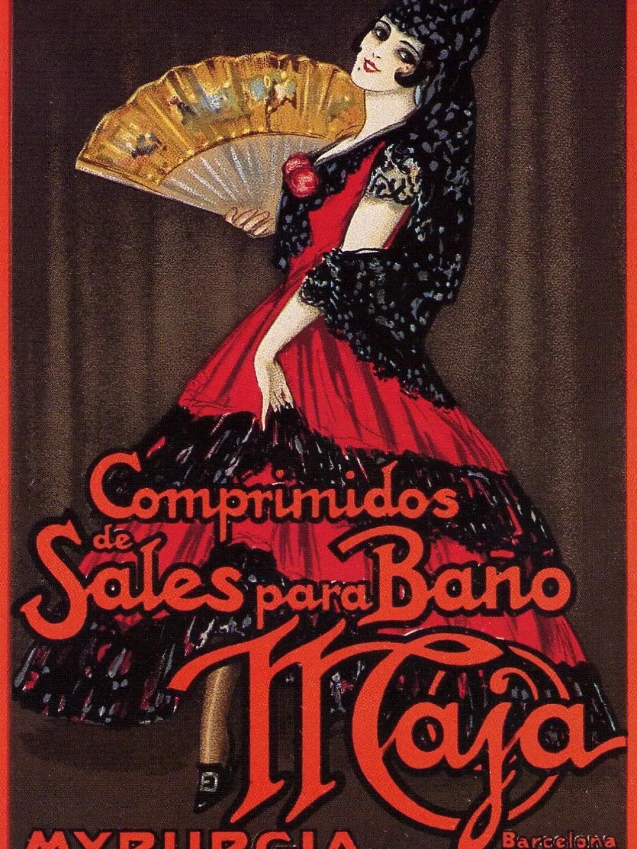 Tórtola como imagen de Maja Jabón, Barcelona 1918.