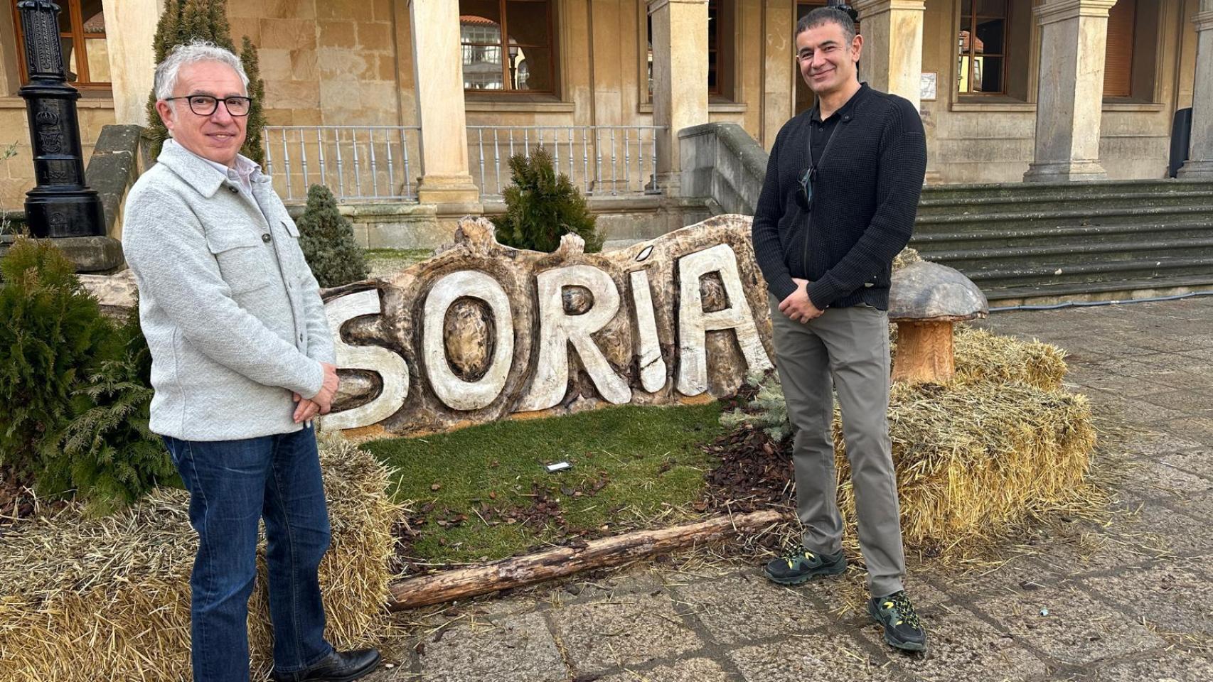Ángel Ceña y Jesús Ángel Alonso posan en Soria