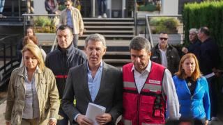 Alberto Núñez Feijóo y Carlos Mazón los días posteriores a la dana. Jorge Gil / Europa Press