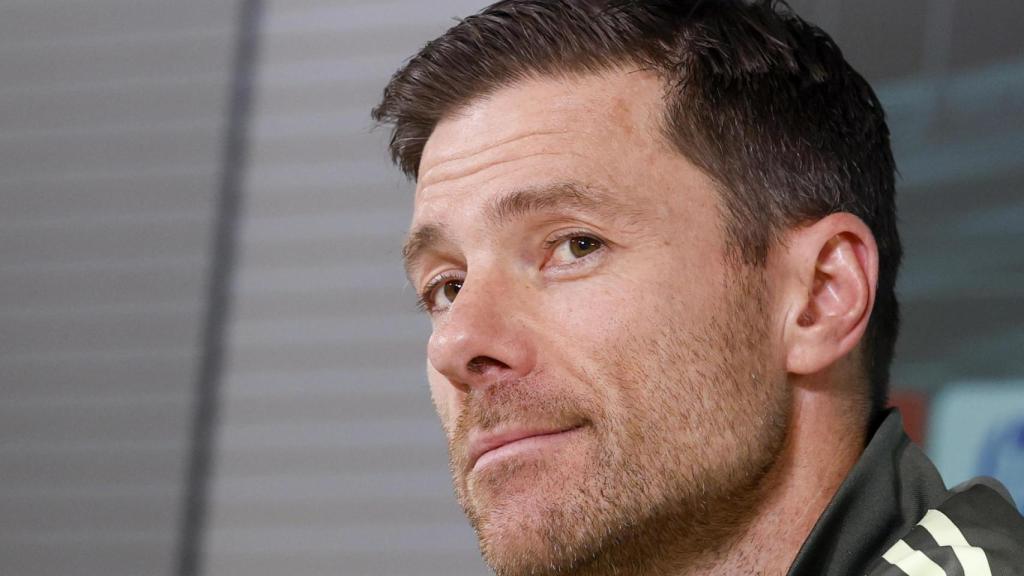 Xabi Alonso, en rueda de prensa con el Real Madrid
