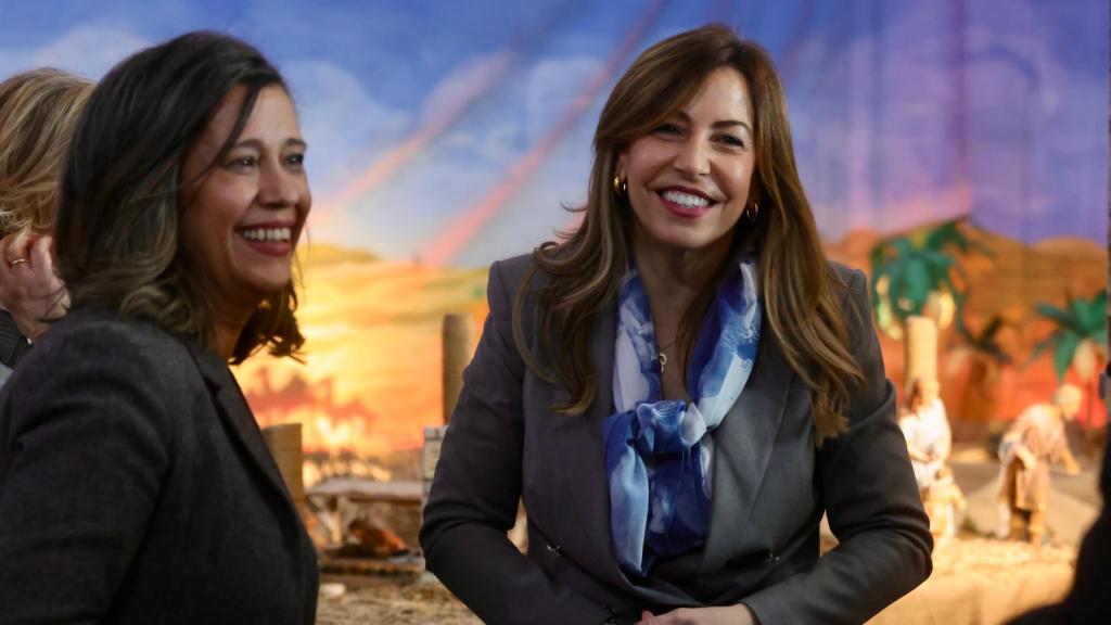 La alcaldesa Natalia Chueca, en la inauguración del Belén en Casa Amparo.