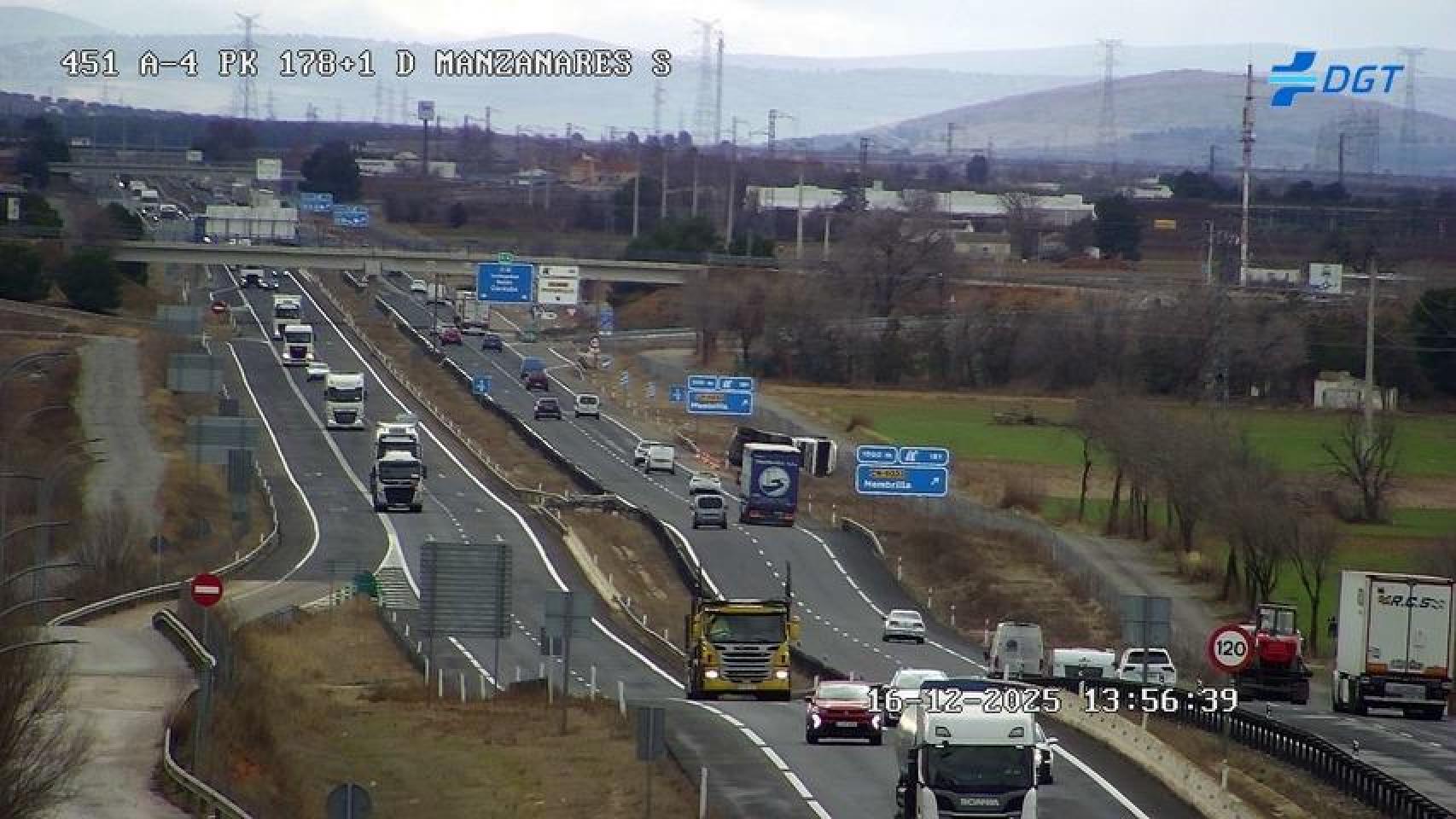La autovía A-4 a su paso por la provincia de Ciudad Real.