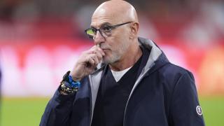 Luis de la Fuente, en un partido de la Selección