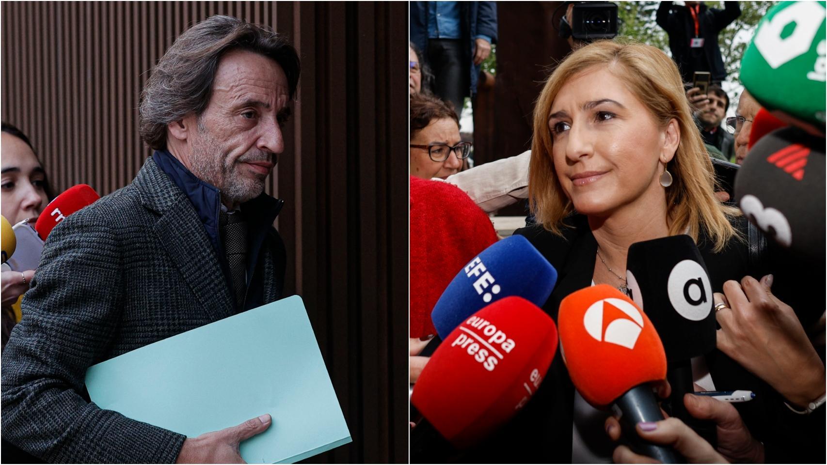 El jefe de Gabinete de Mazón, José Manuel Cuenca; y la exconsellera Salomé Pradas. EE