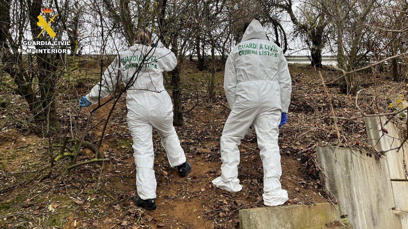 Agentes de la Guardia Civil durante la búsqueda del cuerpo