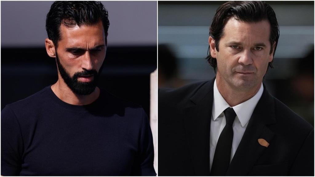 Álvaro Arbeloa y Santiago Solari, en un collage