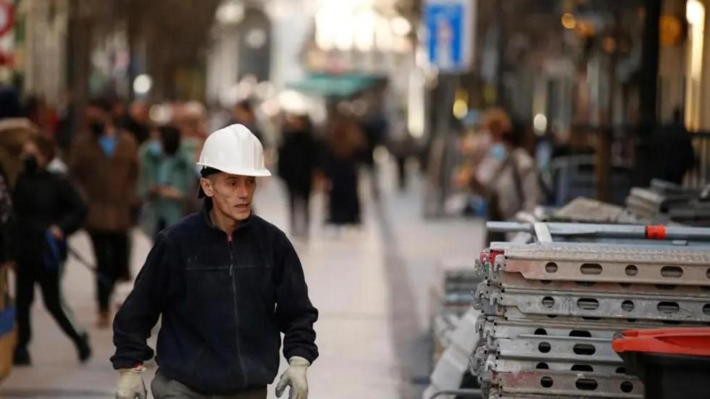 Un obrero en Madrid.