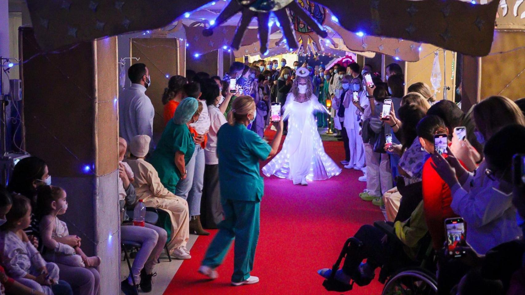 La illuminación de Navidad del Materno Infantil de Málaga.