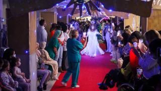 La illuminación de Navidad del Materno Infantil de Málaga.