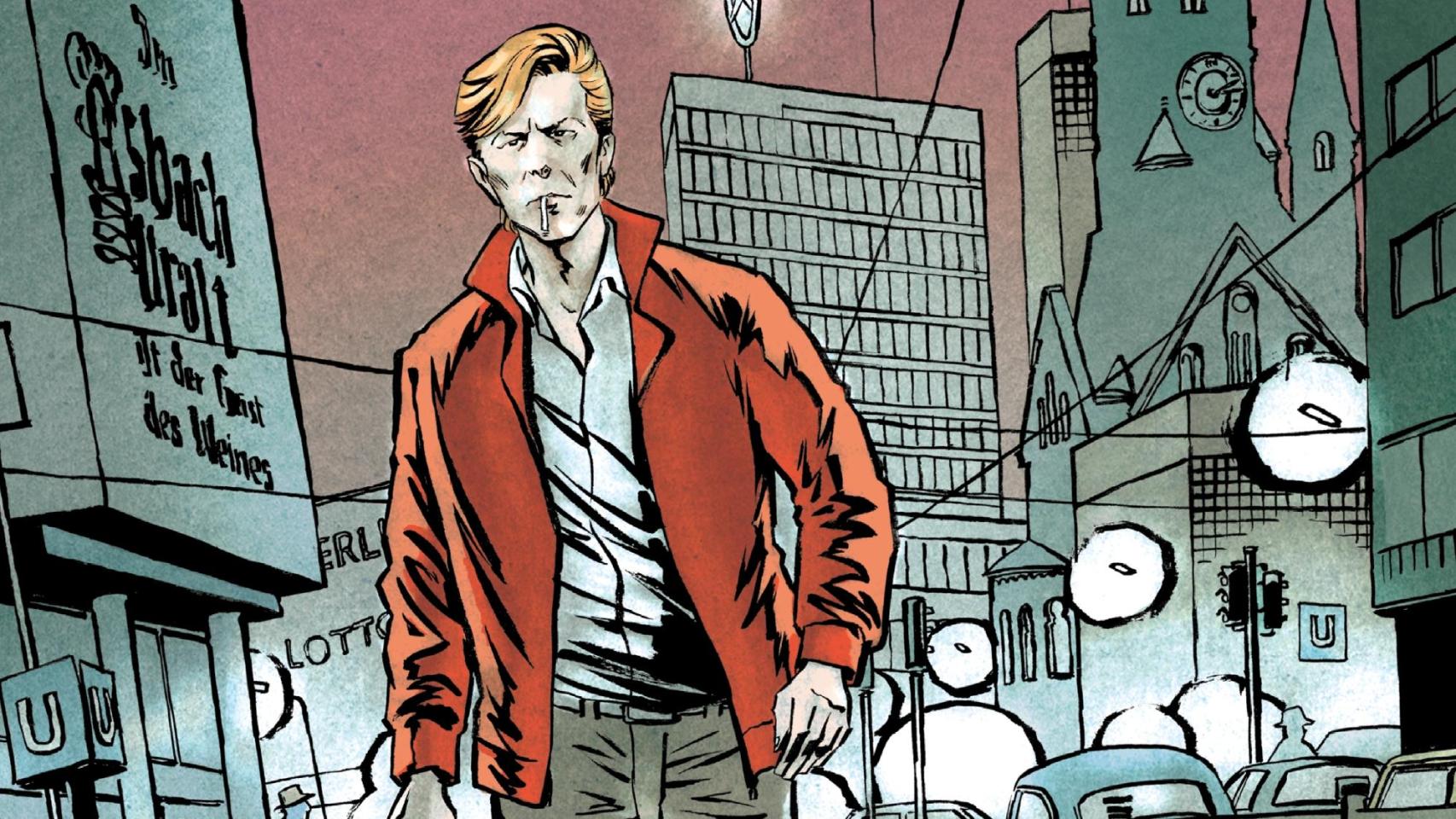 David Bowie en Berlín. Ilustración de 'Reinhard Kleist' en su cómic 'Low. Los años de Bowie en Berlín' (Underdog Ventures)