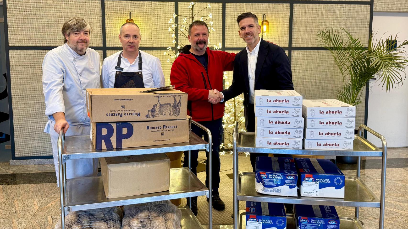 Unión Hotelera Compostela inicia su recogida de alimentos para la Cocina Económica de Santiago