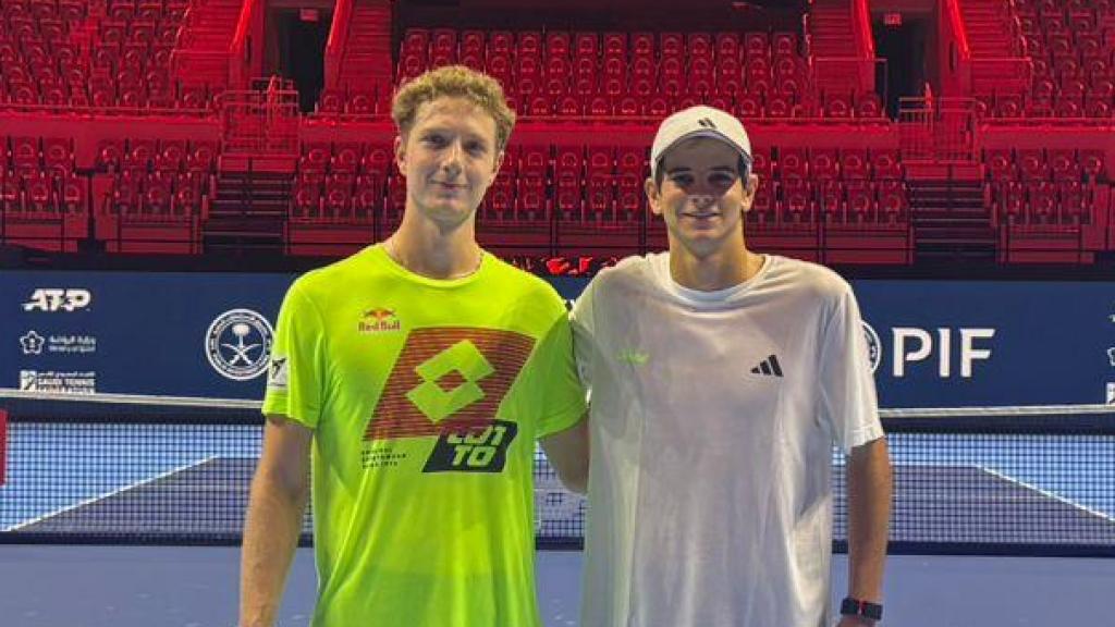 Martín Landaluce y Rafa Jódar, en la previa de las Next Gen ATP Finals.