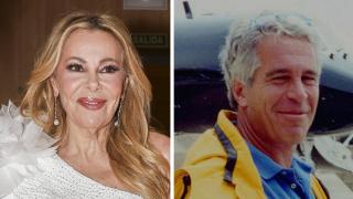 Ana Obregón y Jeffrey Epstein, en un montaje de EL ESPAÑOL.