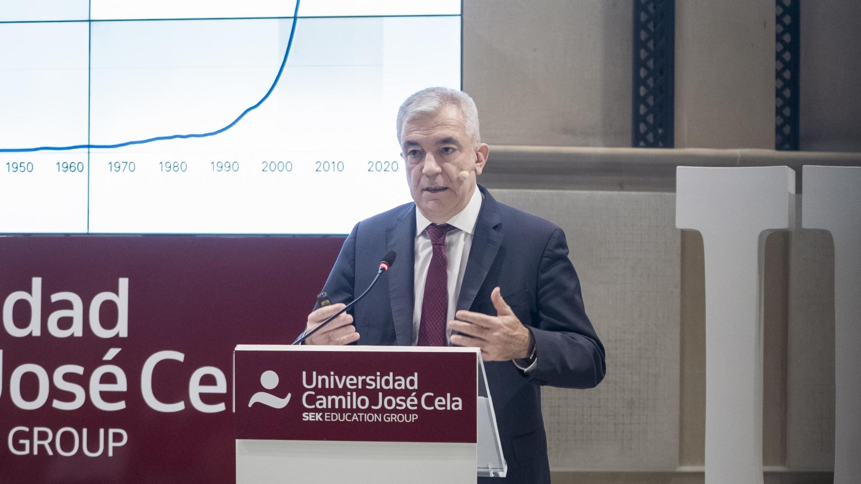Luis Garicano durante su intervención en el ciclo de conferencias 'La libertad en el siglo XXI'.