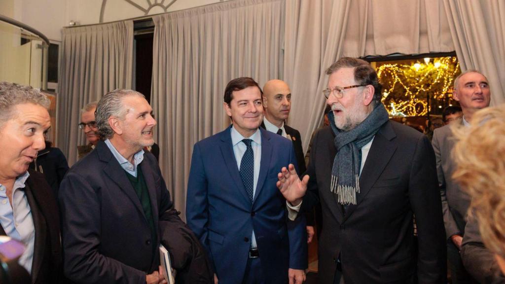 Alfonso Fernández Mañueco junto a Mariano Rajoy este martes en Segovia