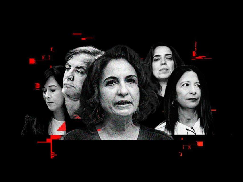 De izquierda a derecha: Belén Gualda, Vicente Fernández, María Jesús Montero, María Jesús Garrido y Leire Díez.