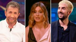 Pablo Motos, Sandra Barneda y David Broncano en un montaje hecho por BLUPER.