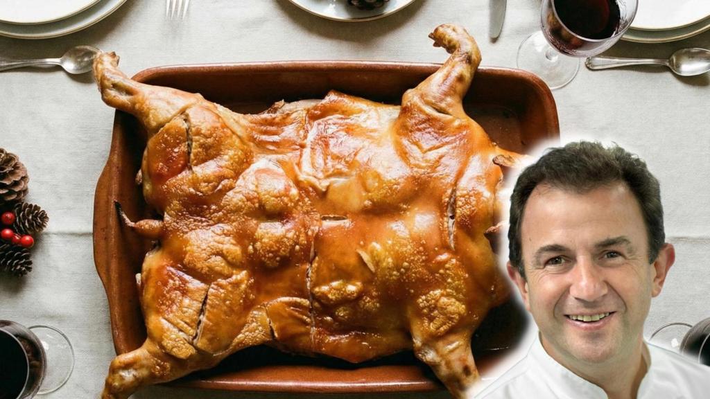 Martín Berasategui en un montaje de El Español