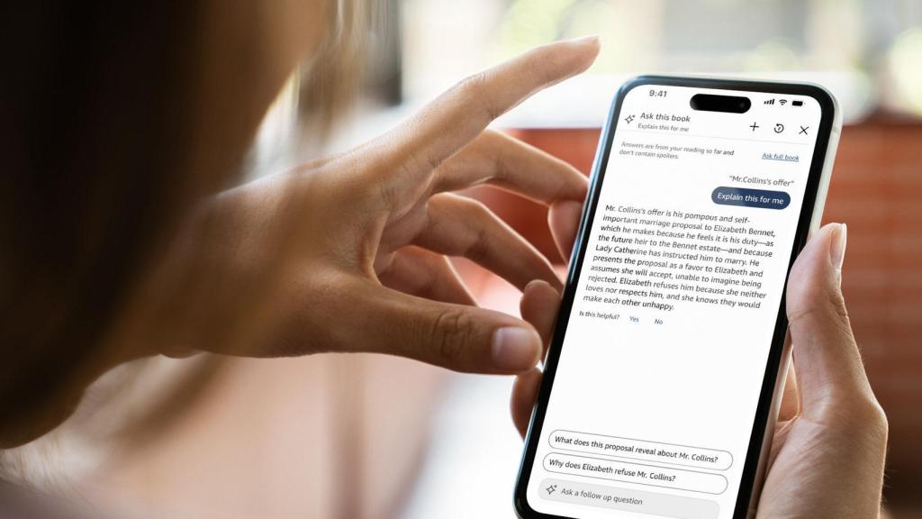 La nueva función Ask this Book en la app de Kindle de Amazon