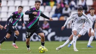 Dani Lorenzo durante el Albacete vs. Málaga CF de Segunda División