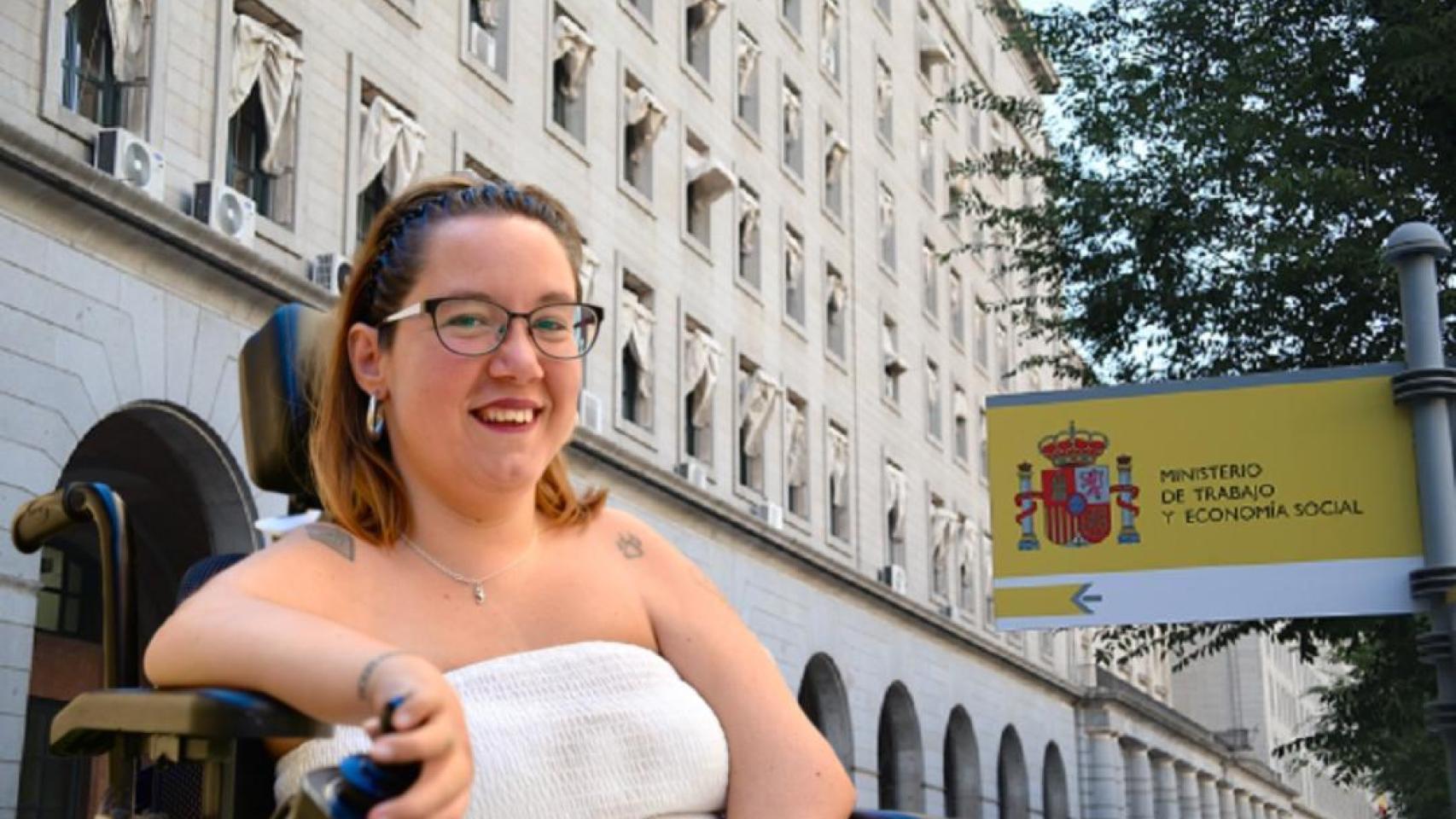 Laura Sánchez, funcionaria con un 95% de discapacidad.