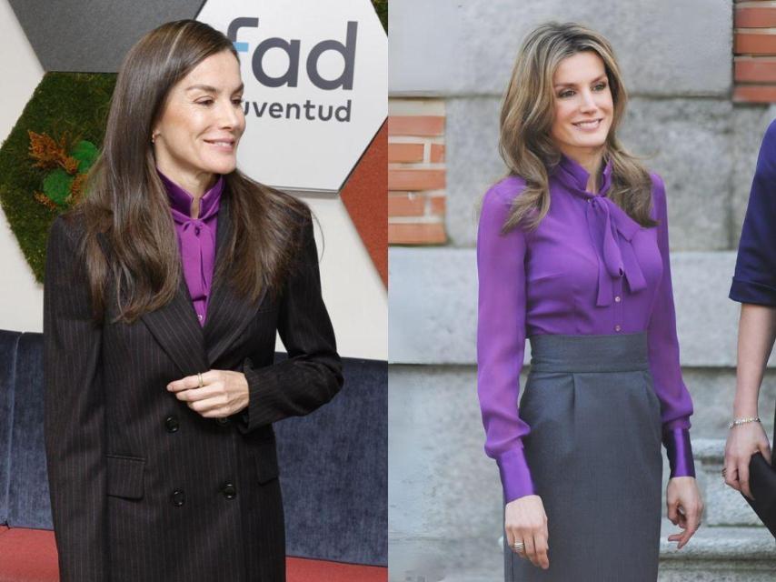 La Reina, con la misma blusa en 2011 y 2025.