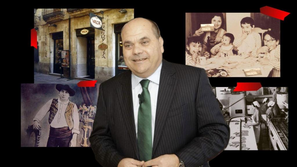 En el centro, Pedro López López, actual director ejecutivo de Chocolates Valor. Abajo a la izquierda, Valeriano López Lloret, fundador.