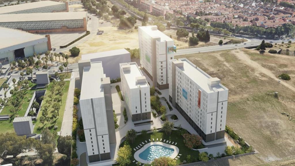 Maqueta de la promoción de viviendas Lagoom Living Sevilla Este.