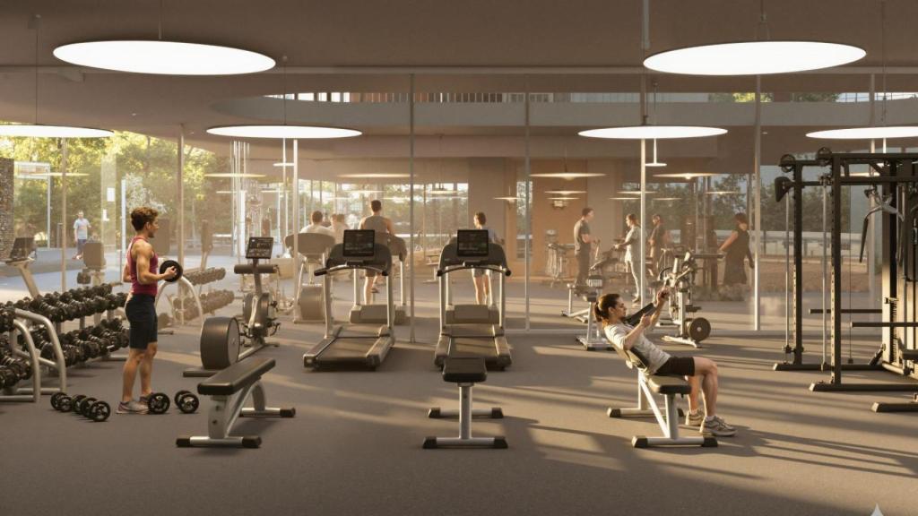 Maqueta del gimnasio que se incluirá en la promoción de viviendas de Sevilla Este.