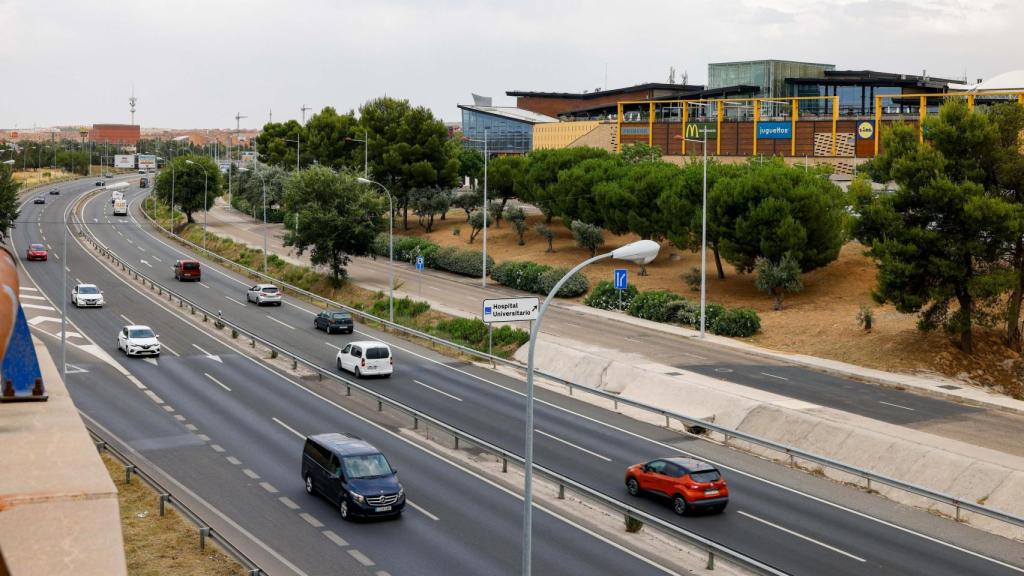 La carretera TO-23 de Toledo en el tramo que sumará un tercer carril por sentido.