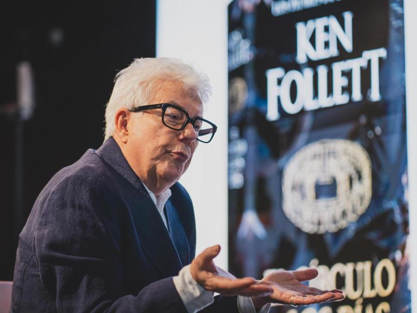 Ken Follet durante la entrevista.