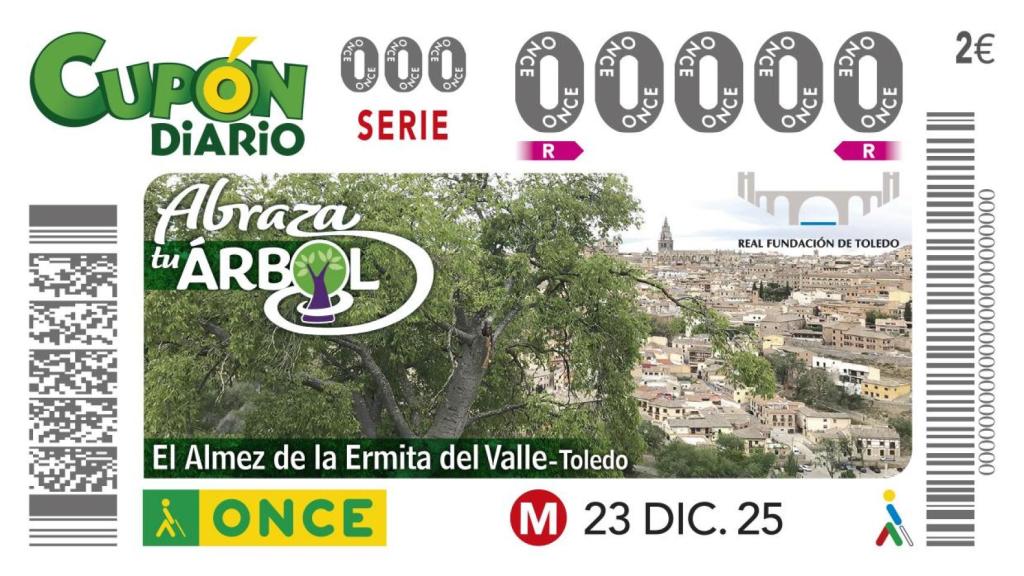 Presentación del cupón de la ONCE.