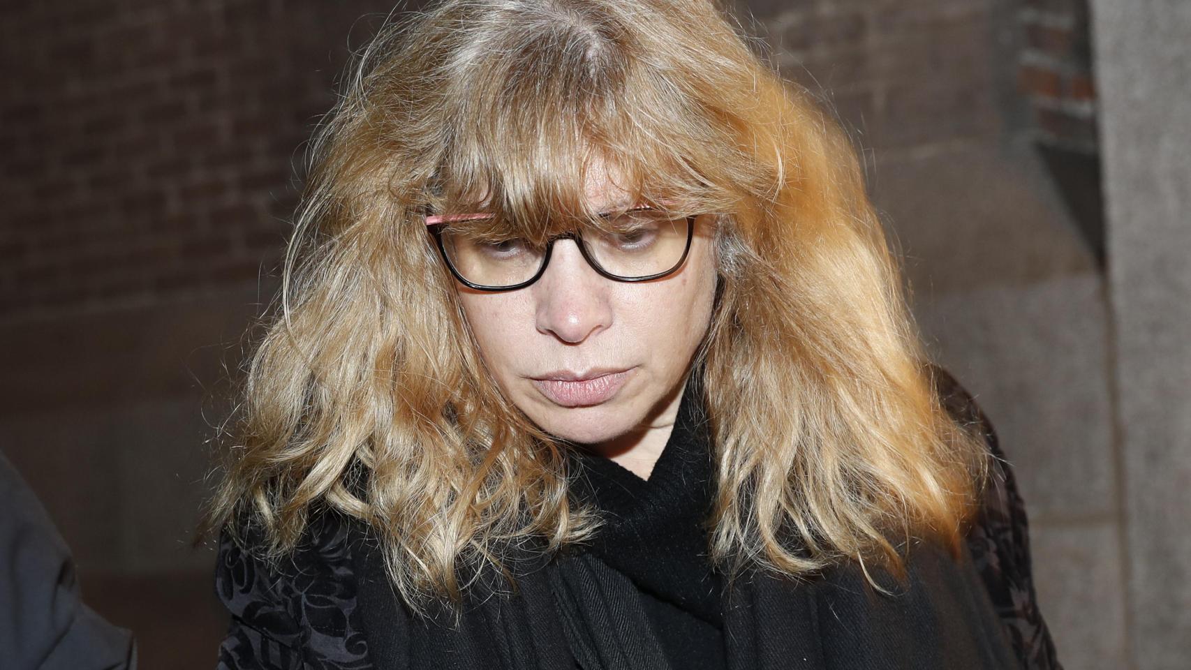 Raquel Waitzman, en la misa homenaje a su madre, Encarnita Polo, este pasado martes, día 16.