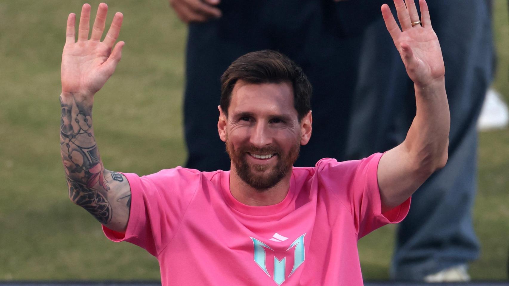 Leo Messi, en una aparición especial ante sus fans en Nueva Delhi (India)