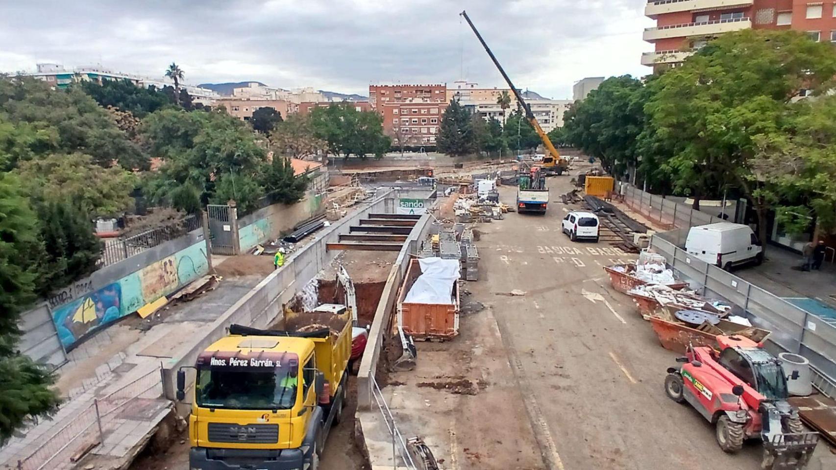 Imagen del inicio de los trabajos de excavación del túnel del Metro de Málaga al Civil.
