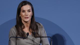 La Reina Letizia, en el acto de conmemoración del 20 aniversario de la FundéuRAE, este miércoles en la sede de la RAE, Madrid. Foto: EFE/Mariscal