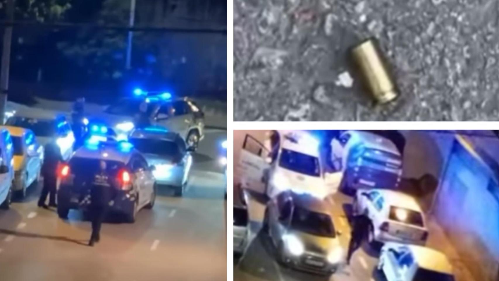 Un montaje con imágenes de anoche.