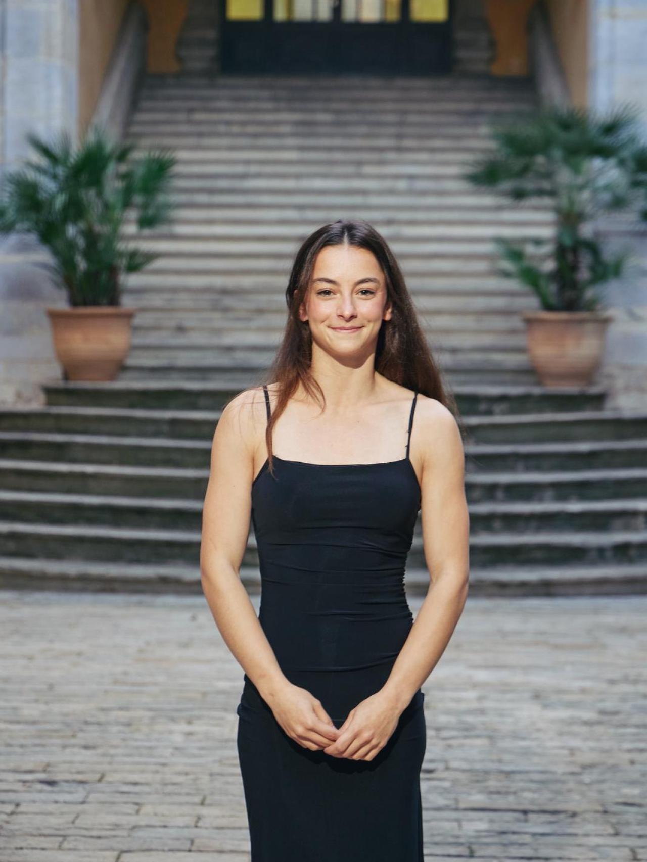 La escaladora vallisoletana durante la entrega de los Galardones Princesa de Girona