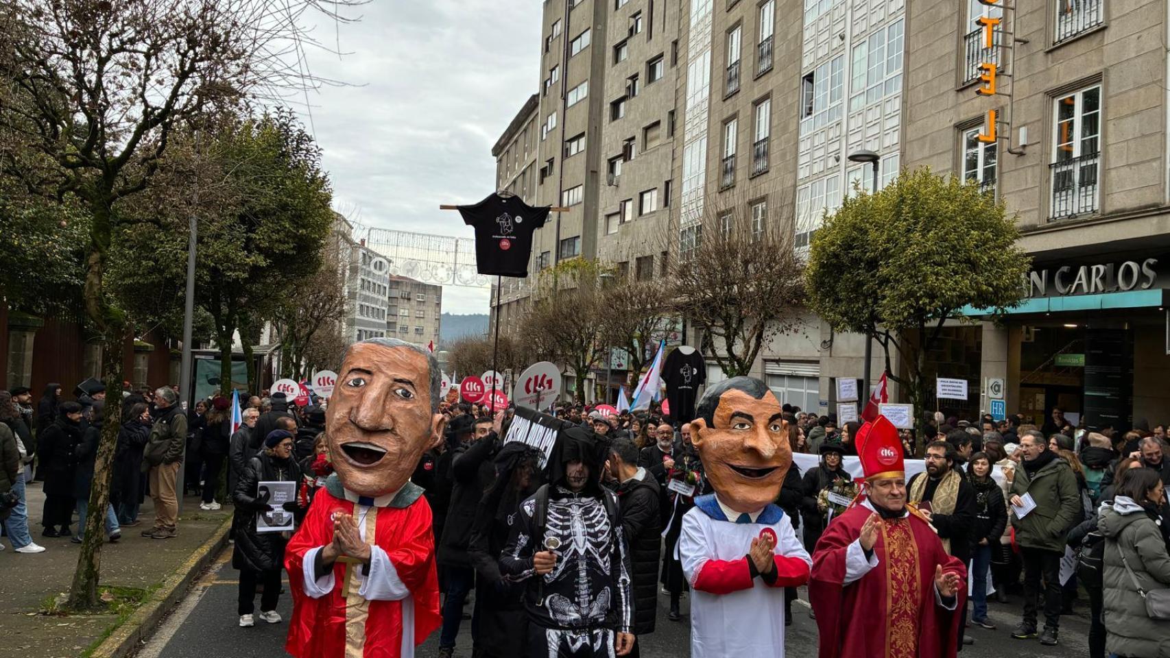 El profesorado de Galicia se manifiesta por el entierro de la enseñanza pública