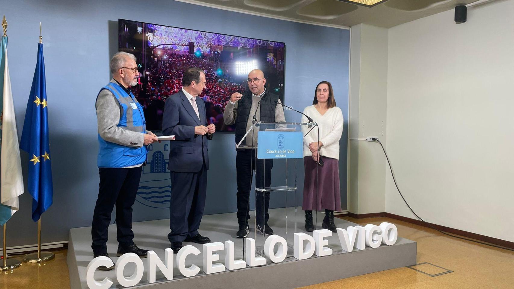 Rueda de prensa del gobierno local en el Concello de Vigo