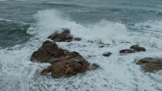 Un día de temporal marítimo en Galicia