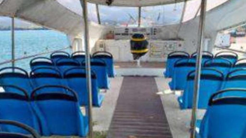 La zona de pasajeros del barco.