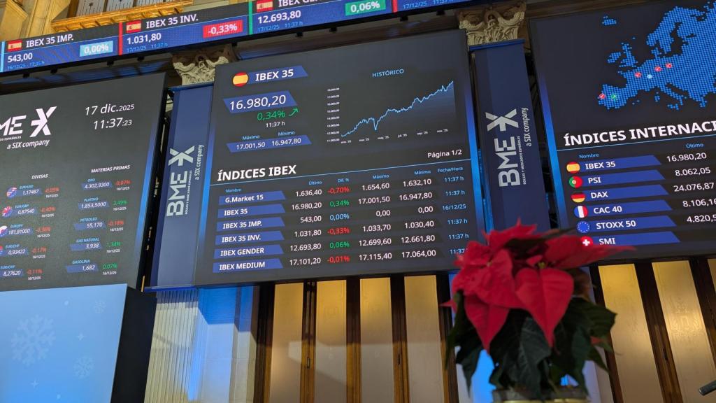 Interior del Palacio de la Bolsa de Madrid.