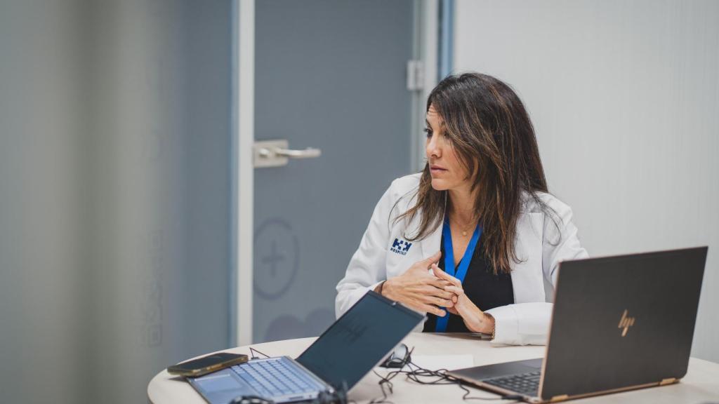 La radióloga Ana Delgado durante su entrevista.