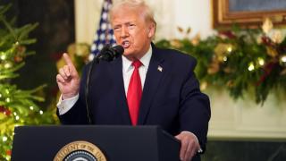 Donald Trump este miércoles durante su discurso a la nación.