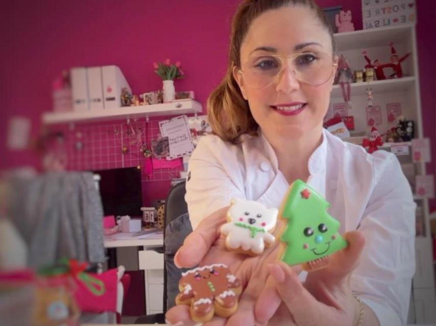 Patricia y sus galletas artesanas.