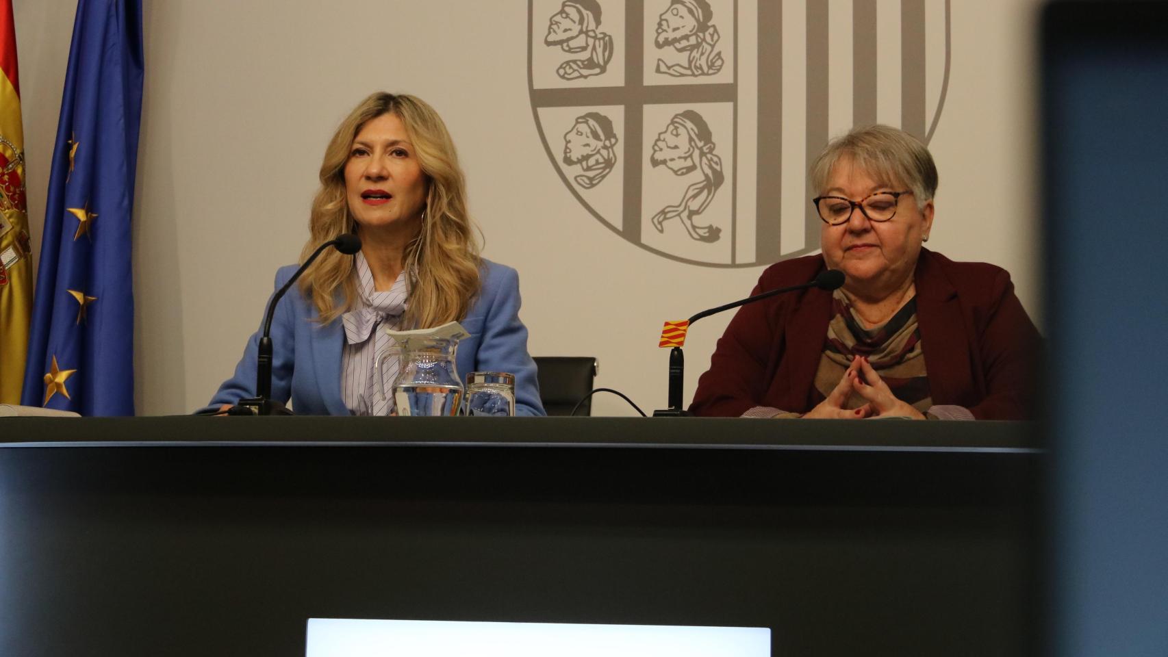Mar Vaquero y Yolanda Vallés, en rueda de prensa