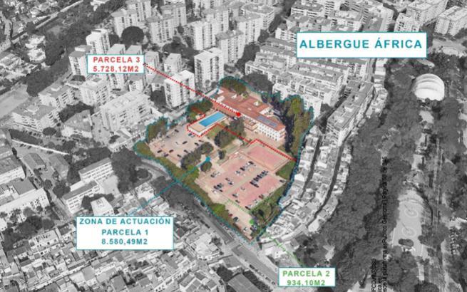 Vista de las parcelas sobre las que se proyecta el aparcamiento en Marbella.