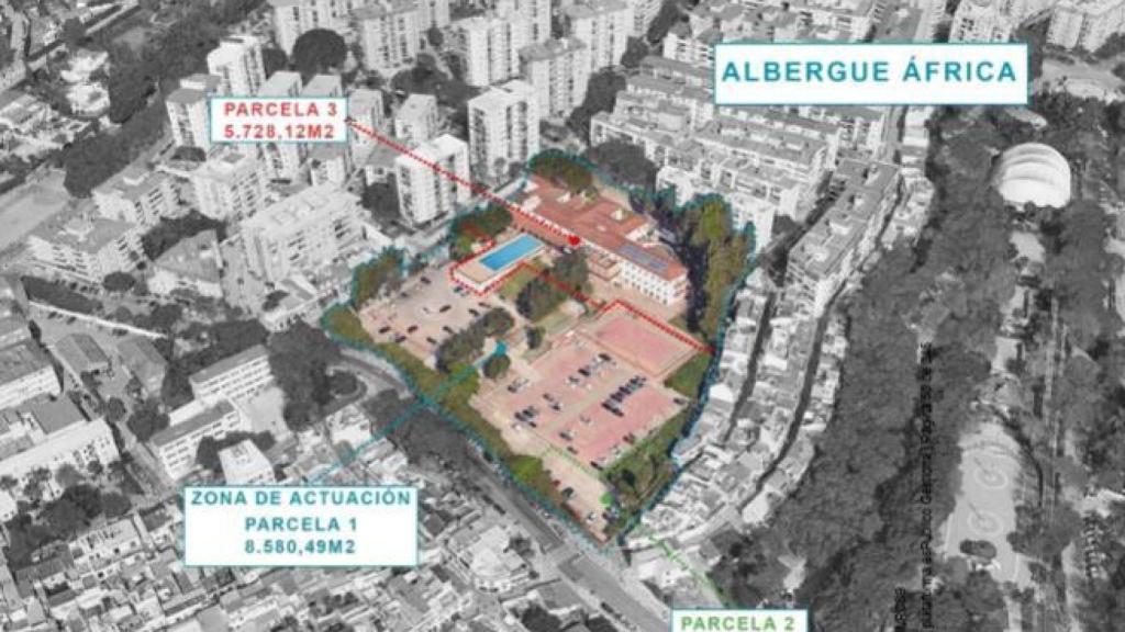 Vista de las parcelas sobre las que se proyecta el aparcamiento en Marbella.