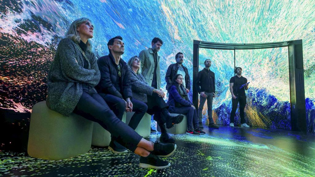 El espacio Vortex en Bellver Blue Tech Zone abre sus puertas en Oropesa con una exhibición única de arte digital inmersivo. Efe / Andreu Esteban